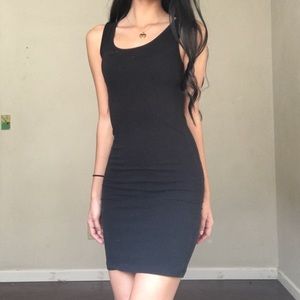 Black cotton tank top dress